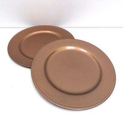 Bronze / Gold - Round Shinny  -  Platter / Plate - Code BGR061