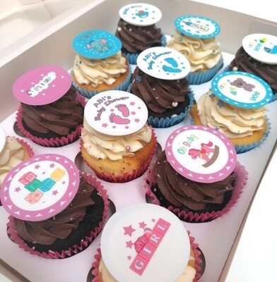Personalised New Baby Cupcakes