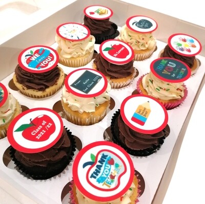 Personalised Thank You Teacher Cupcakes