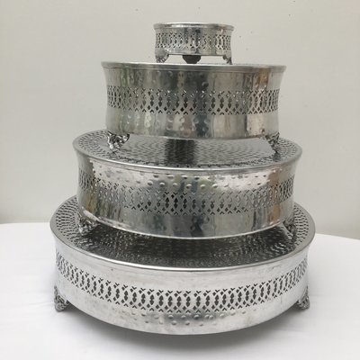 Silver - Modern Style Cake Stand - Code MSR003 - SMALL
