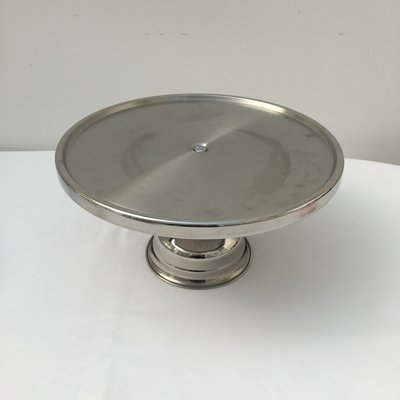 Silver - Large - Round - Pedestal - 1 Tier Cake Stand - Code SLRP006