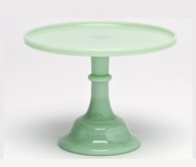 Green - Round - Ceramic Pedestal - 1 Tier Cake Stand - Code MG009