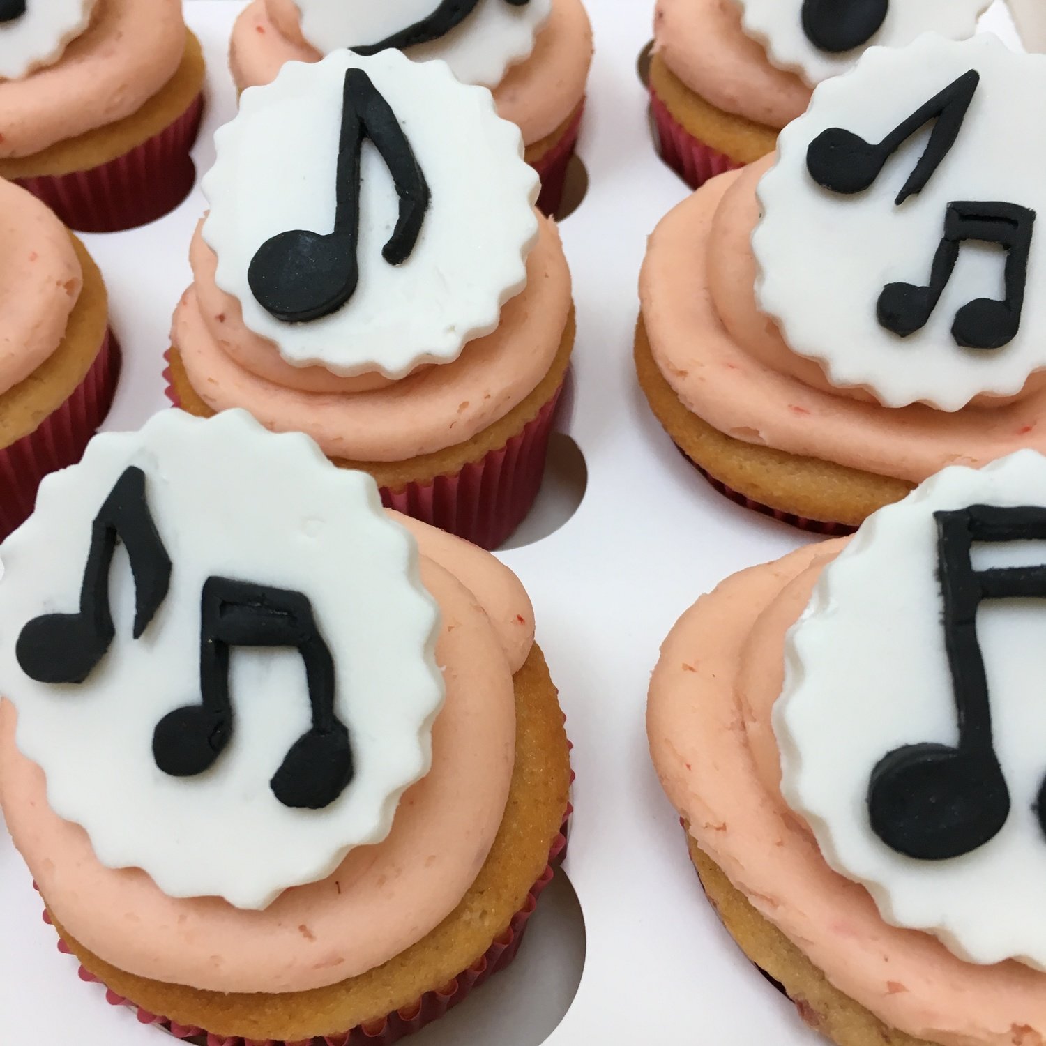 Luxury Musical Notes Cupcakes - Minimum order 12 Cupcakes
