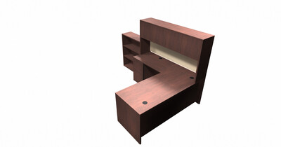 QS SCS Typical 8 Left Return L-Shape 
With Hutch and Low Bookcase