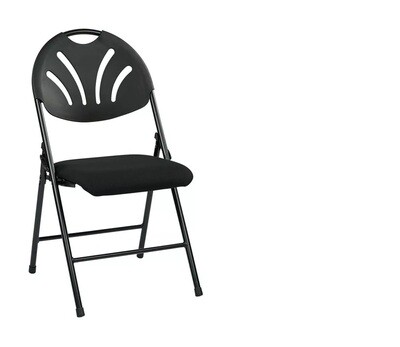 Black Frame Folding Chair With Plastic Fan Back (4 Pack) Black Frame Folding Chair With Plastic Fan Back (4 Pack)