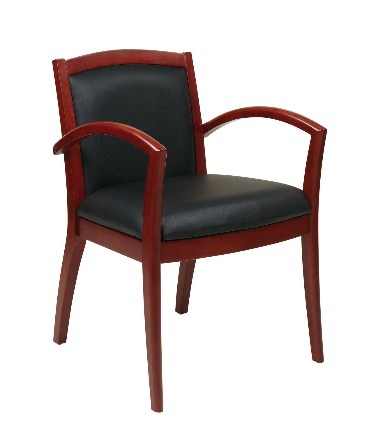 Eco Leather Guest Chair With Full Cushion Back