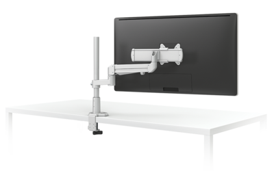 EVOLVE-Series Single Monitor arm w/ 1 Motion Limb &amp; 1 Slider, SILVER Finish
