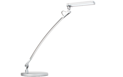 6 Watt Single Limb Desk Top LED Task Light w/ 8 Hour Shut Off - SILVER Finish