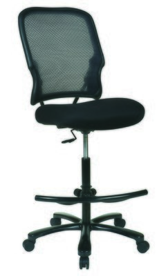 BIG MAN'S DARK AIRGRID BACK WITH BLACK MESH SEAT DOUBLE LAYER SEAT DRAFTING CHAIR