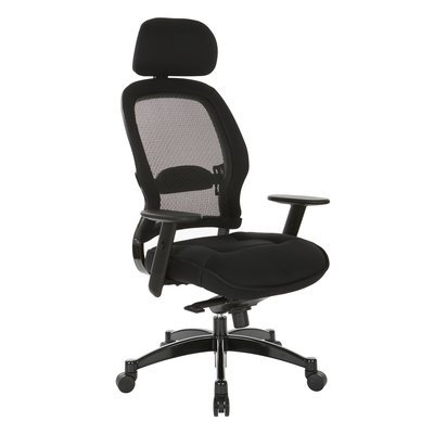 PROFESSIONAL DELUXE BLACK BREATHABLE MESH BACK CHAIR