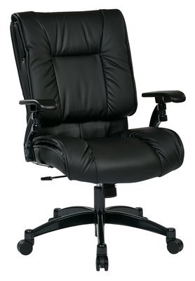 BLACK BONDED LEATHER CONFERENCE CHAIR