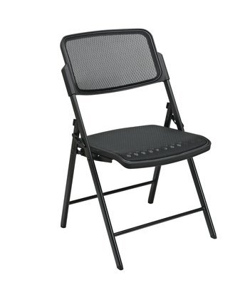 DELUXE FOLDING CHAIR WITH BLACK PROGRID® SEAT AND BACK (2 PACK)