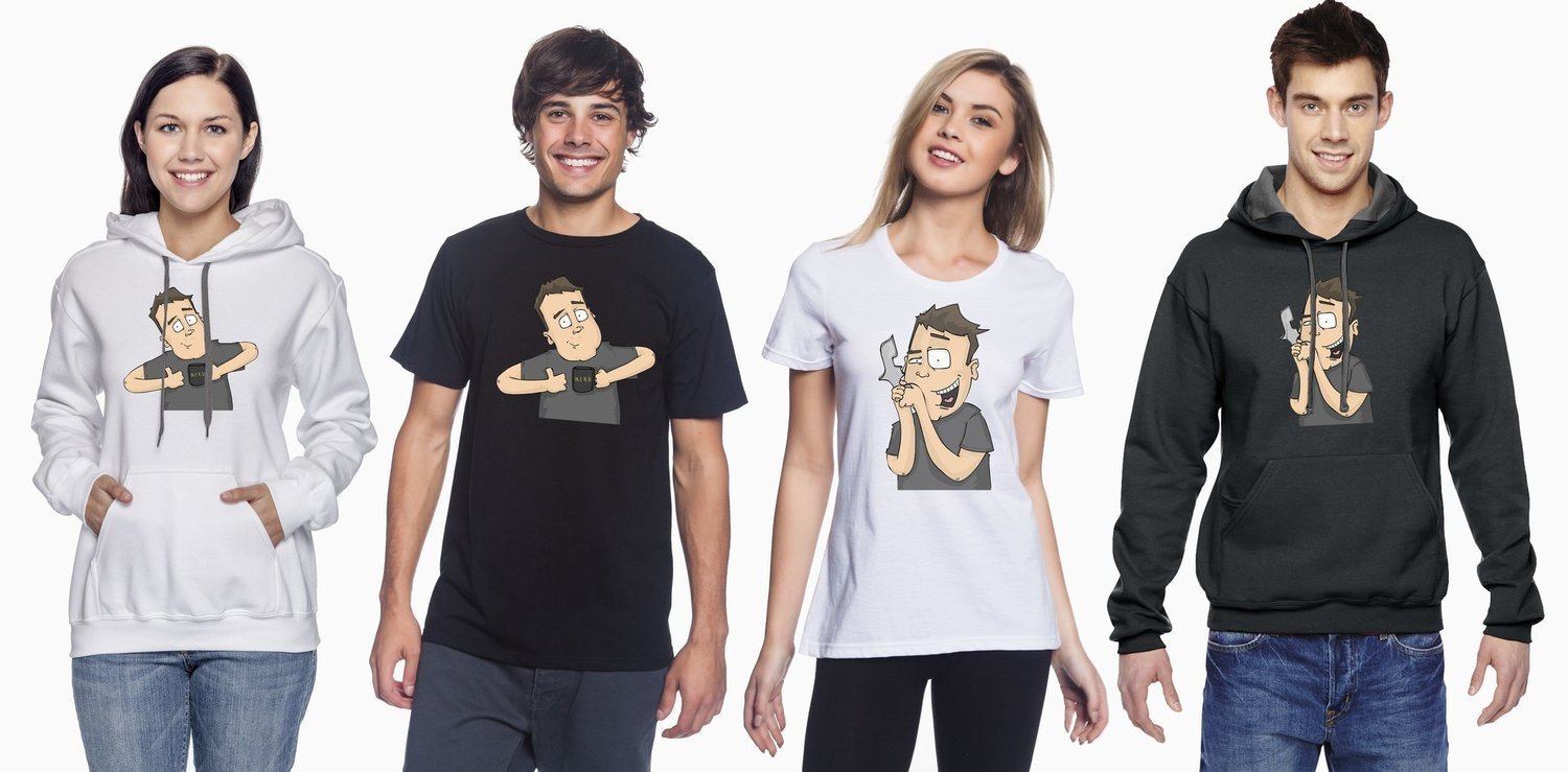 Barnaclues Caricature Tees and Hoodies