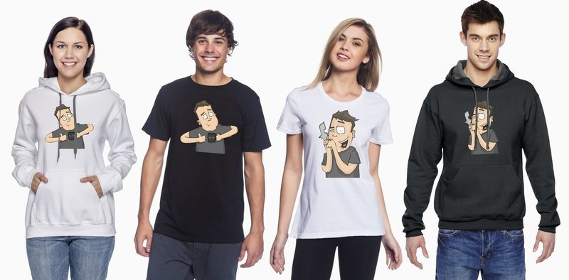 Barnaclues Caricature Tees and Hoodies