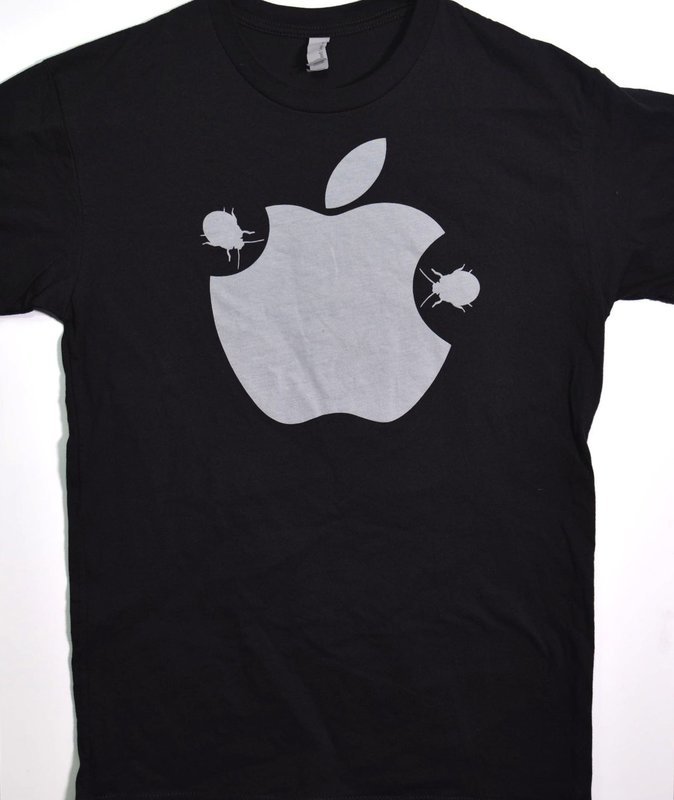 Vintage Apple Tee - Black 5XL
