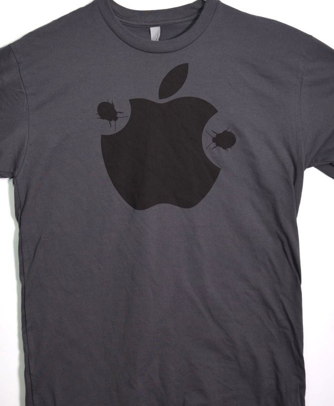 Vintage Apple Tee - Grey 5XL