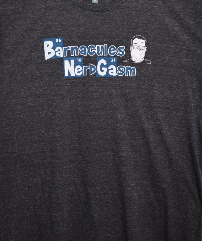 Vintage Nerdgasm BLue Logo Tee - Grey 4XL