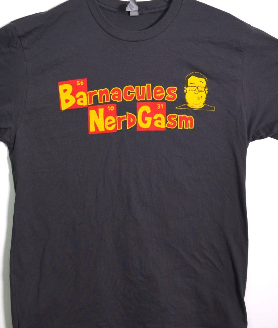 Vintage Nerdgasm Red Logo Tee - Grey Small