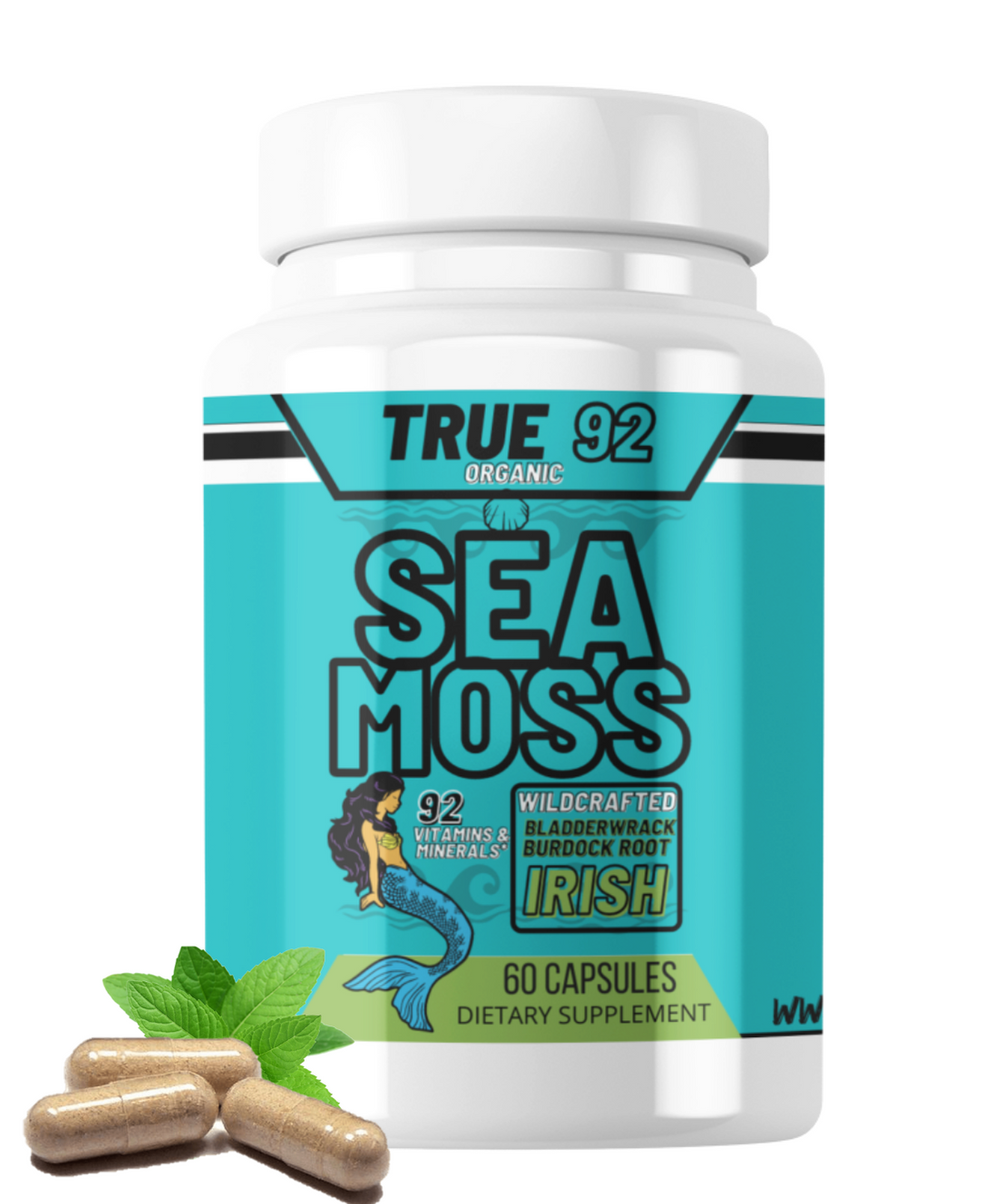 TRUE 92 ORGANIC WILDCRAFTED  IRISH SEA MOSS &amp; FORMULA TINCTURE