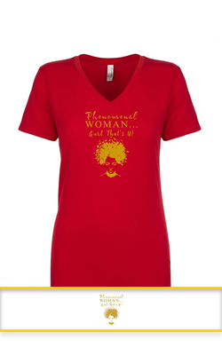 VNeck Phenomenal Woman Graphic Tee Multiple Colors S-3xl