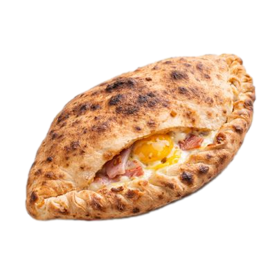 La Calzone - Sauce tomate italienne, jambon supérieur vpf, crème fraiche, œuf