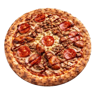 La Carnivore - Sauce tomate italienne, olives, jambon supérieur vpf, lardons fumés vpf