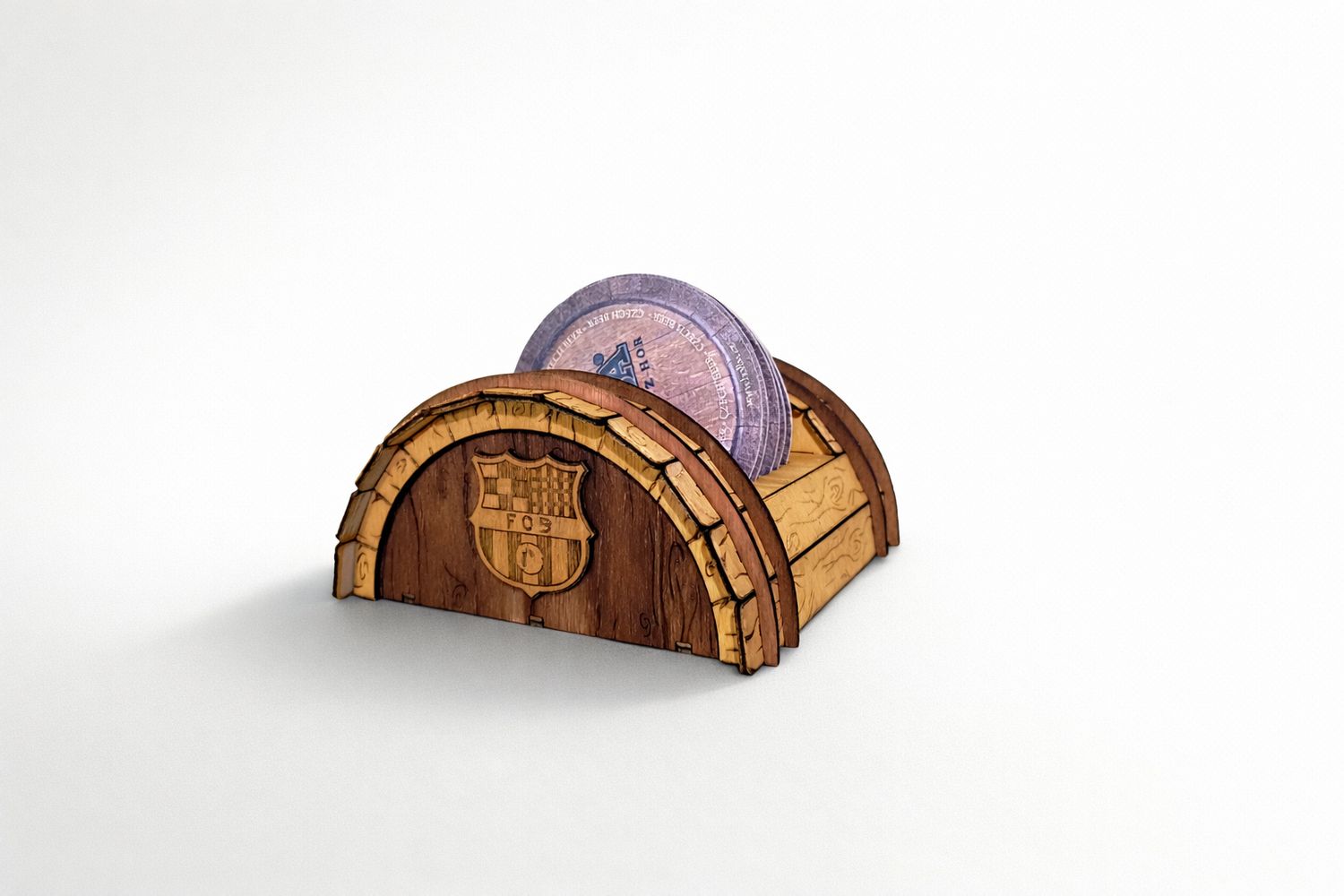 Stojak na podkładki z herbem