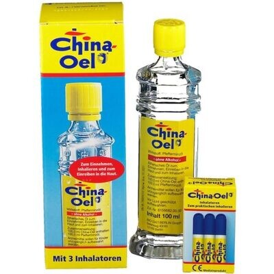 China ol 佰靈薄荷油 100m （含3個吸入器）