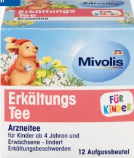 兒童感冒藥茶 Arznei-Tee Erkältungstee für Kinder (12 x 1,5 g), 18 g