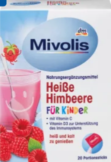 兒童熱飲熱覆盆子，Heißgetränk Heiße Himbeere für Kinder, Portionssticks 20 個