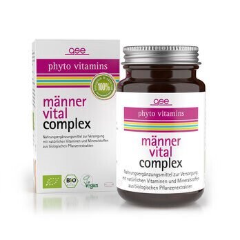 男性活力綜合維他命（有機），60粒膠囊 500毫克 Männer Vital Complex (Bio), 60 Tabl. à 500mg 30	g