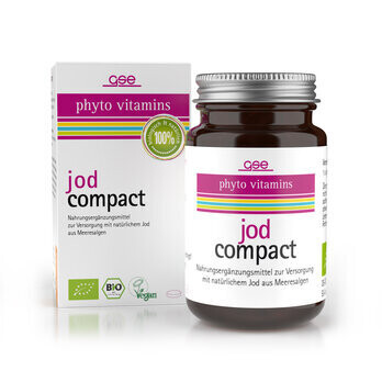 碘（有機），120 粒膠囊 280 毫克 Jod Compact (Bio), 120 Tabl. à 280 mg	34	g