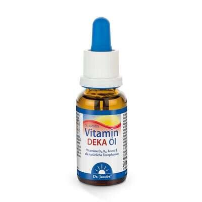 維他命 DEKA  綜合滴劑Dr. Jacob&#39;s Vitamin DEKA Öl 20 ml 成人/兒童/嬰兒可 （一罐保護全家）