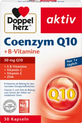 德國多寶雙心Doppelherz Coenzym Q 10 + B-Vitamine 輔酶 Q10 和 B 群維生素 30 入., 12,5 g