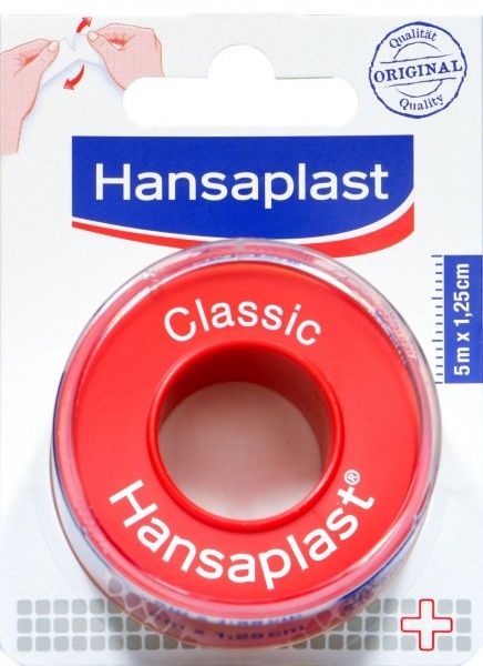 Hansaplast 膠條Fixierpflaster Classic, 寬度1.25cm x 5m 細版