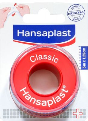 Hansaplast 膠條Fixierpflaster Classic, 寬度1.25cm x 5m 細版