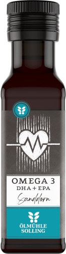  oelmuehle solling Omega 3 油亞麻籽和沙棘，含 DHA + EPA 海藻油 Omega 3 Öl Lein &amp; Sanddorn mit DHA + EPA Algenöl -100ml (此油因為手工有機無防腐劑 因此僅有2個月內短效期)