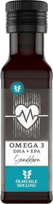  oelmuehle solling Omega 3 油亞麻籽和沙棘，含 DHA + EPA 海藻油 Omega 3 Öl Lein &amp; Sanddorn mit DHA + EPA Algenöl -100ml (此油因為手工有機無防腐劑 因此僅有2個月內短效期)