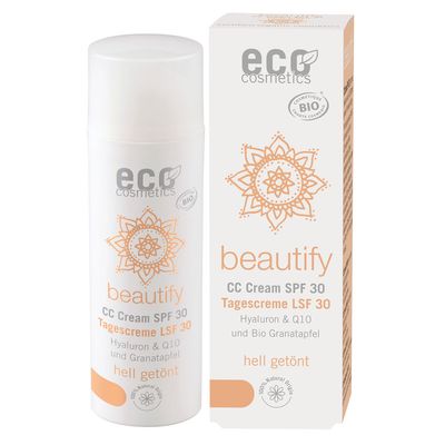 Eco Cosmetics  CC 霜有色 SPF 30 (淺粉）含 Q10 和透明質酸 50ml