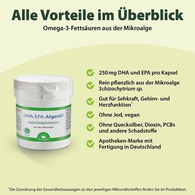 Dr. Jacob&#39;s DHA-EPA-Algenöl  海藻油 60 入 成人素食可
