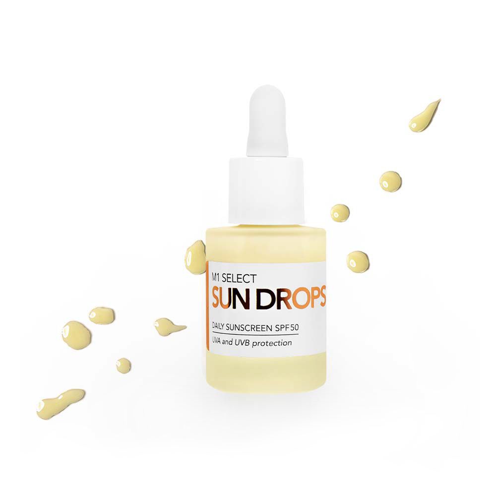 M1 Select SUN DROPS 50 Daily Sunscreen SPF50 素食可 不油膩 可加進自己的乳液