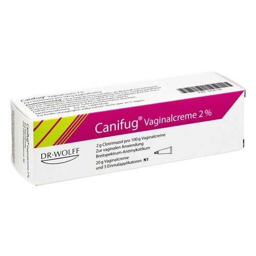 Canifug Vaginalcreme真菌陰道感染（主要是白色念珠菌） 2% mit 3 Einmalapplikatoren, 20 g 陰道霜 2% 附 3 個一次性塗藥器