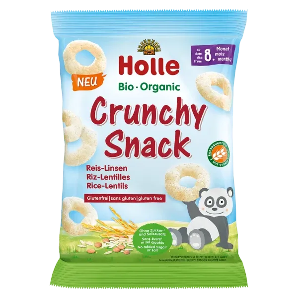 Holle Bio Crunchy Snack Reis-Linsen，有機脆脆小米扁豆 8個月起 25 g