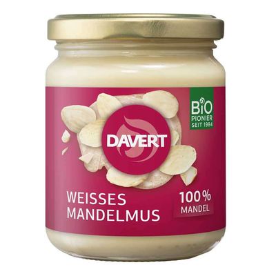 Davert  有機白杏仁奶油醬 Weißes Mandelmus 250g 低糖低鹽