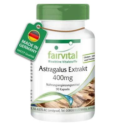 德國 Fairvital 黃耆精華萃取物/ 黃芪精華萃取物 400mg 10倍濃縮 (90入/瓶)