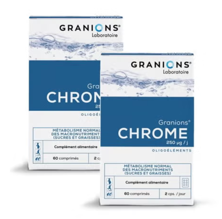 Granions Chrom Granulat 250Mg 2X60 Tabletten空糖阻斷鉻錠劑(減肥）