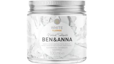BEN&amp;ANNA 有機天然美白牙膏+氟化物 （素食可）Toothpaste White 100ml