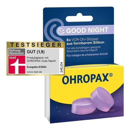 Ohropax Good Night晚安矽膠耳塞 Silikon Vor-Ohr Stöpsel, 8 入