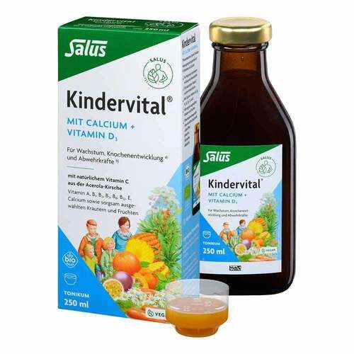 salus 兒童活力鈣+D3補充劑 Kindervital mit Calcium + D3 Tonikum Salus, 250 ml