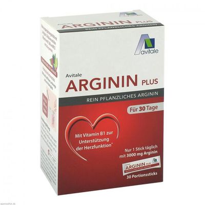 ARGININ 精氨酸粉 PLUS Vitamin B1+B6+B12+Folsäure Sticks   30x5.9 g